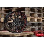 seventy9 SV-C 8.5Jx19 5x112 ET45 CB66.5 BGRIL- Black Glossy Red Inner Lip