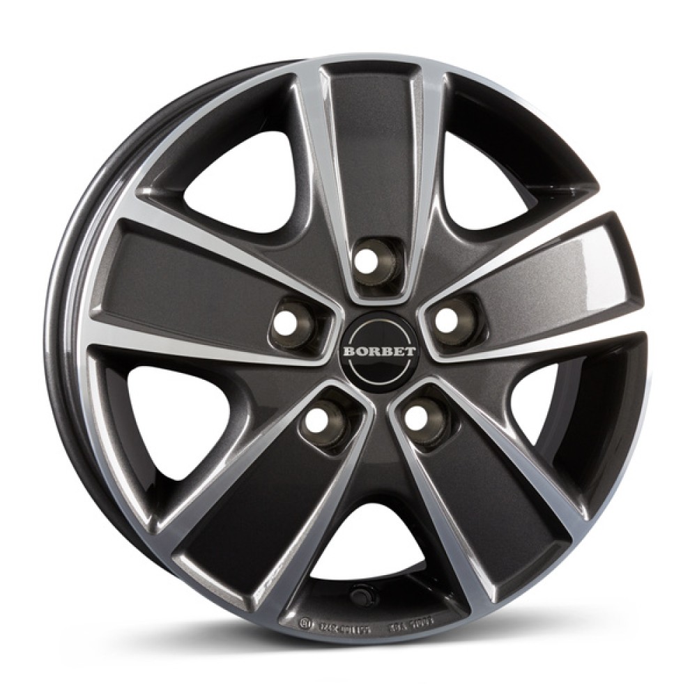 Borbet CWG 6Jx16 5x118 ET68 CB71.1 MAP - mistral anthracite polished