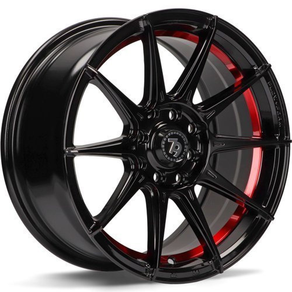 seventy9 SCF-F 7Jx15 4x100/4x114.3 ET35 CB67.1 BGRIL- Black Glossy Red Inner Lip