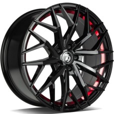 seventy9 SV-C 8.5Jx19 5x112 ET30 CB66.5 BGRIL- Black Glossy Red Inner Lip