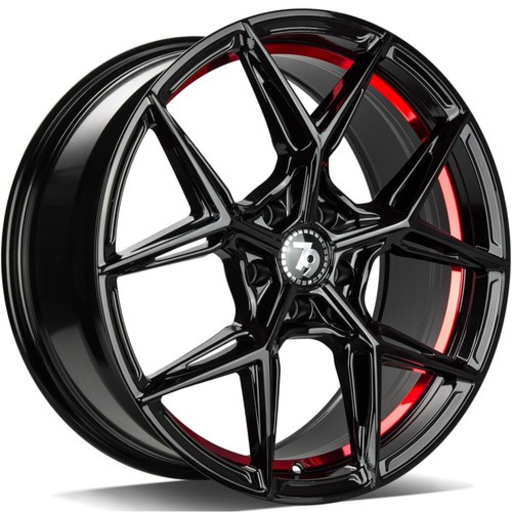 seventy9 SCF-B 9Jx18 5x120 ET35 CB72.6 BGRIL- Black Glossy Red Inner Lip