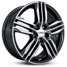Ronal R57 7.5Jx17 5x108 ET45 CB76 BF - Schwarz-Frontkopiert
