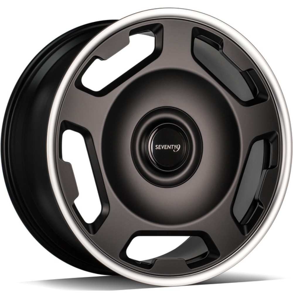 seventy9 MF.15 10Jx22 5x130 ET30 CB84.1 DMBLP - Matt Black Lip Polished