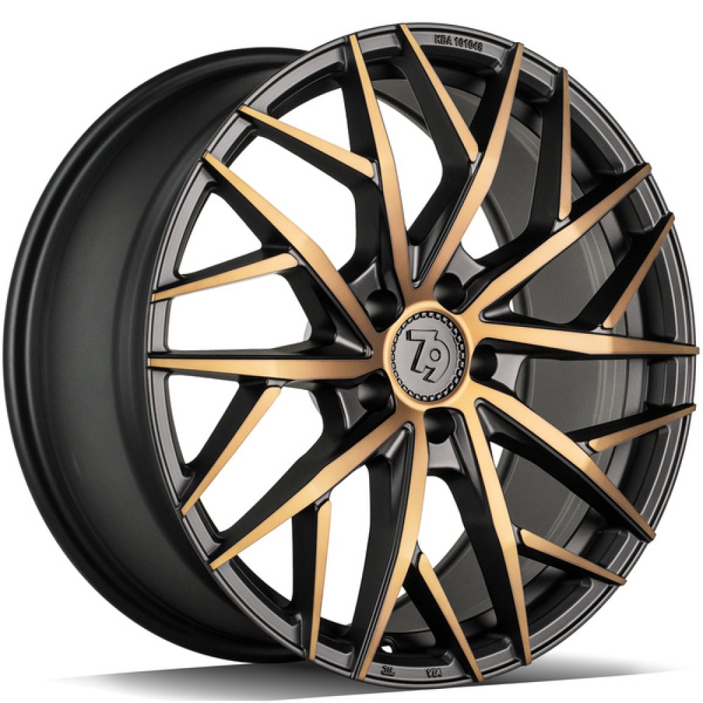 seventy9 SSF-1 8Jx18 5x112 ET45 CB66.6 BGGF - Black Glossy Gold Front