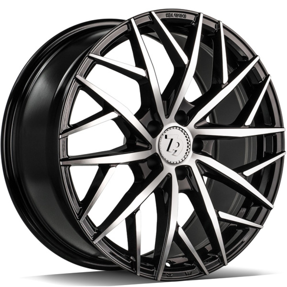 seventy9 SSF-1 8Jx18 5x114.3 ET40 CB73.1 BFP - Black Front Polished