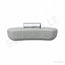 ALU clip-on wheel balancing weights Plasteel 15 g (100 pcs)