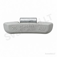 ALU clip-on wheel balancing weights Plasteel 25 g (100 pcs)