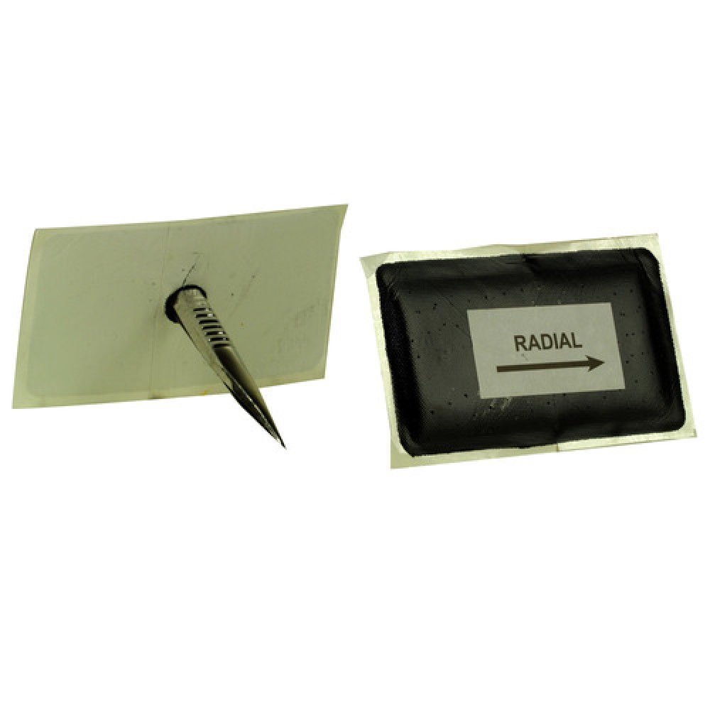 Radial tyre repair patch with Repair plug 42x73 mm
