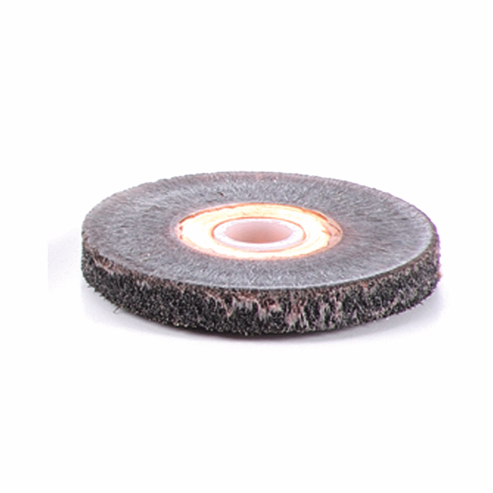 Wire buffing brush In a plastic holder