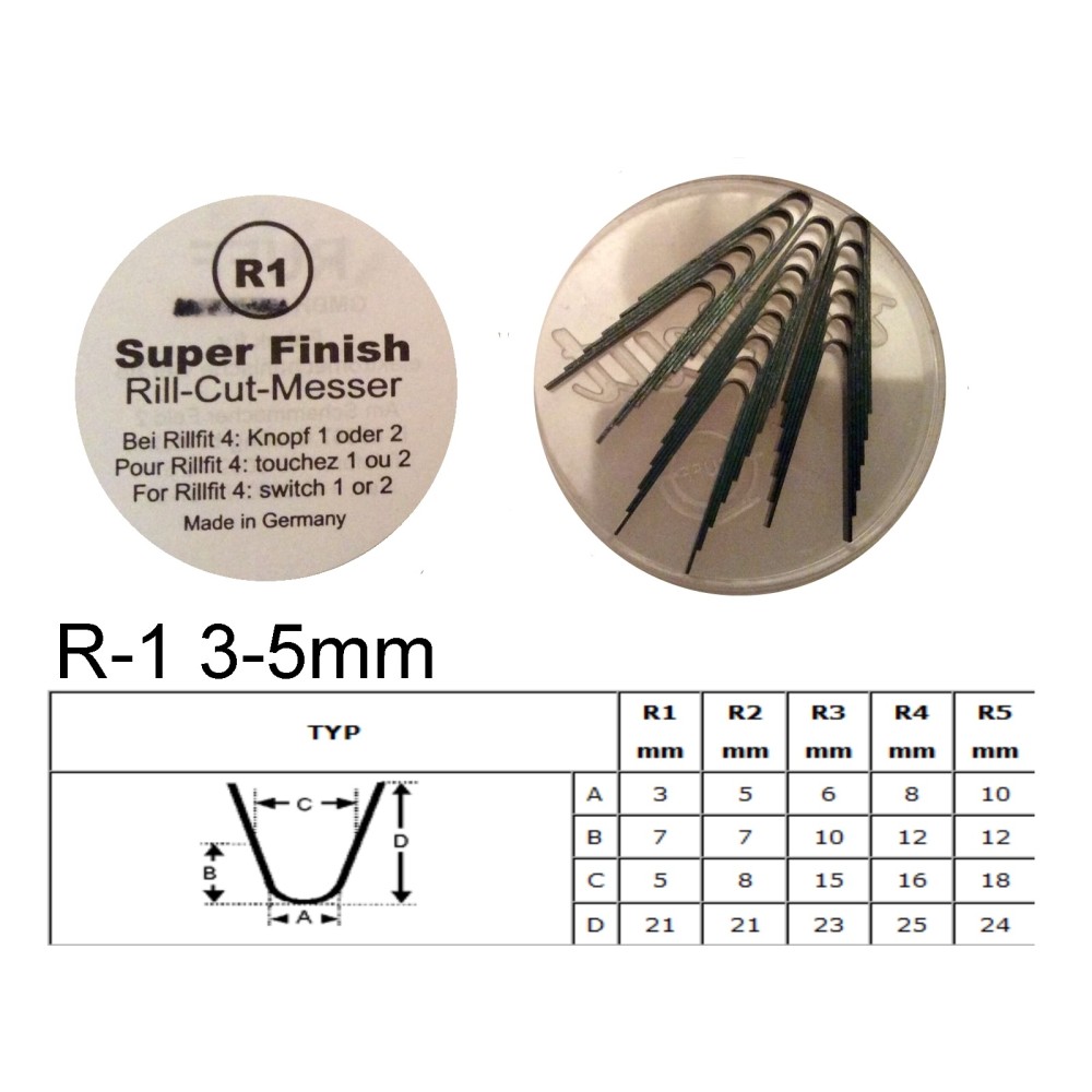 Tyre regrooving blade R1 3-5 mm
