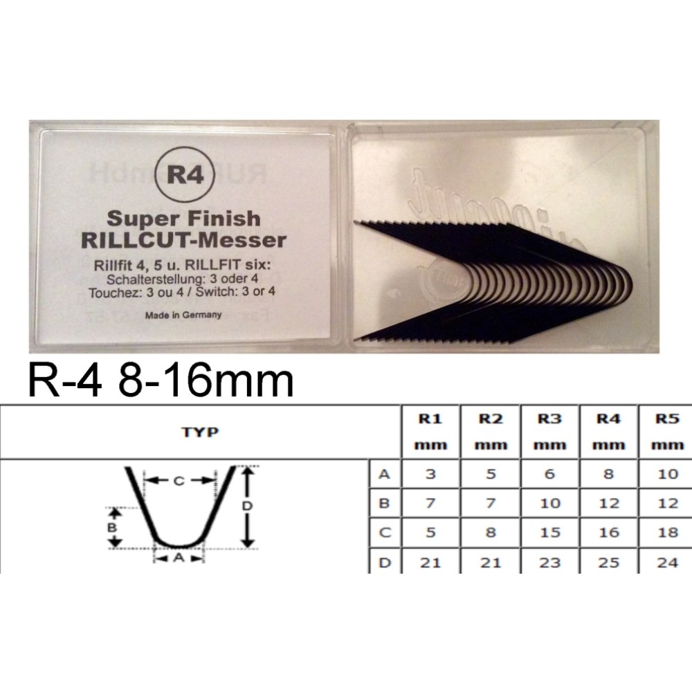 Tyre regrooving blade R4 8-16 mm
