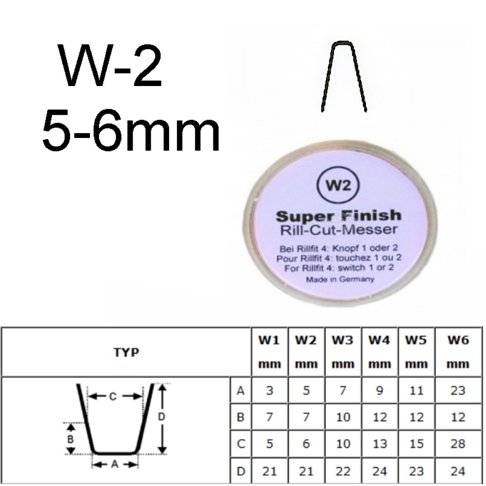 Tyre regrooving blade W2 5-6 mm