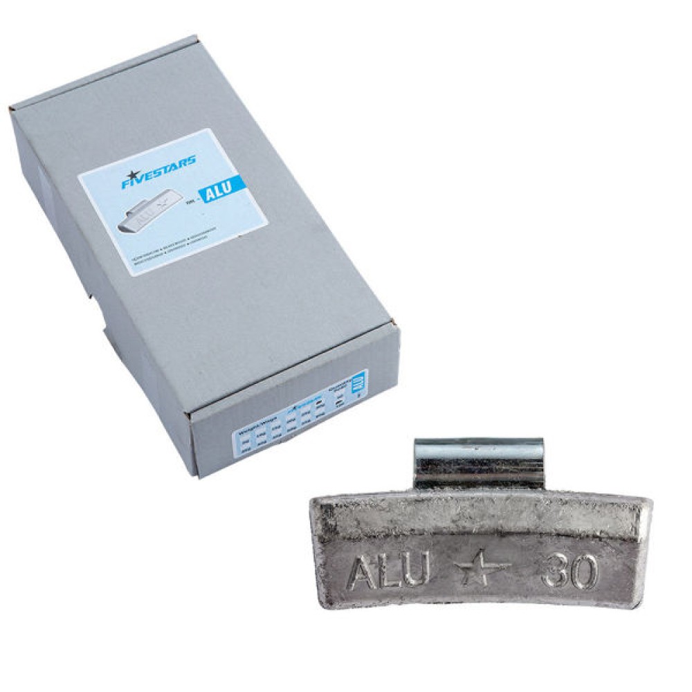 ALU clip-on wheel balancing weights 30 g (100 pcs)