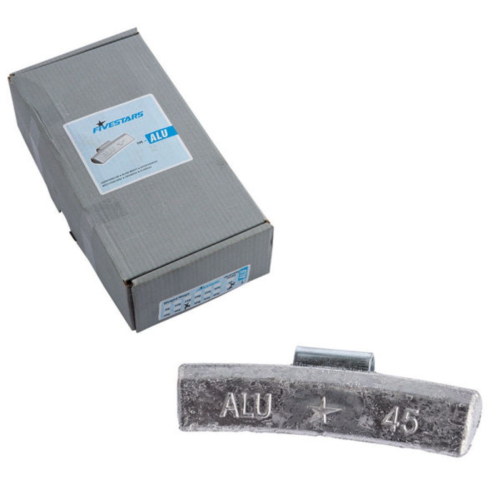 ALU clip-on wheel balancing weights 45 g (50 pcs)