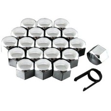 Wheel bolt / nut caps 17 mm Chrome-plated
