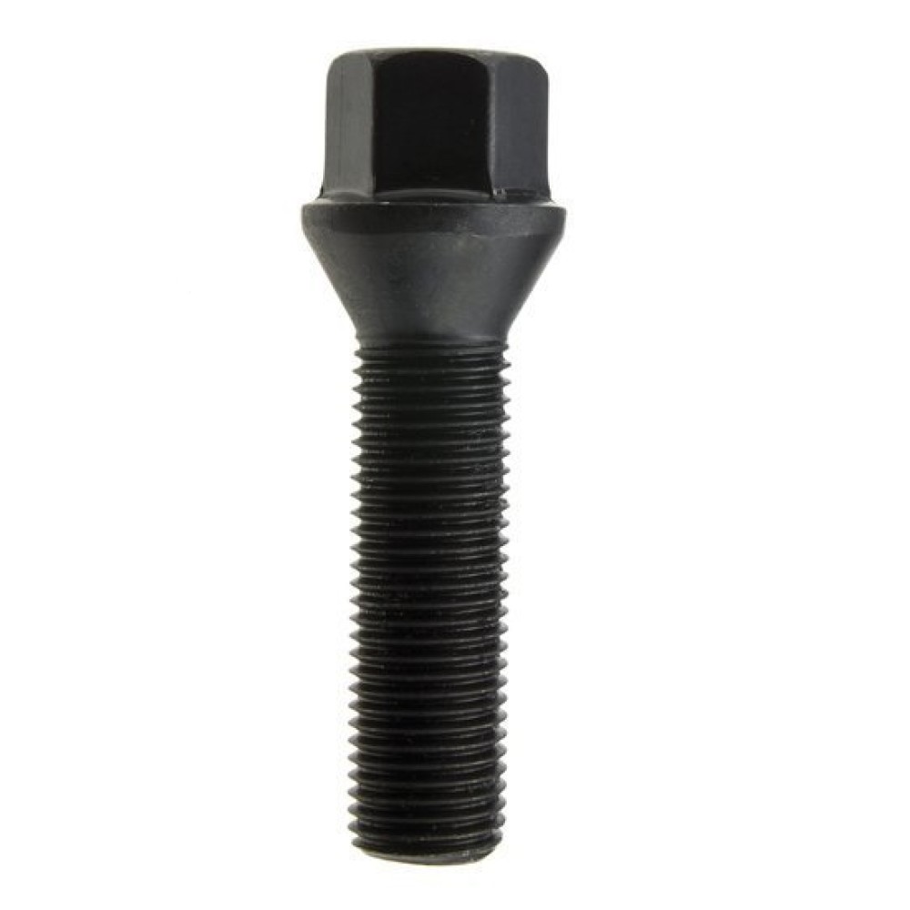Wheel bolt M14x1.25x50 mm 17 mm hex (Conical) Black