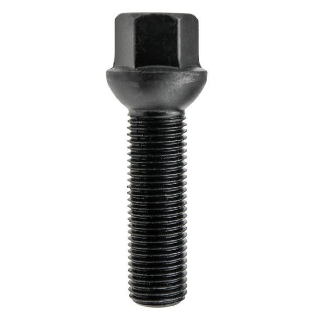 Wheel bolt M14x1.5x55 mm 17 mm hex (Ball seat) Black Wheel bolt M14x1.5x55 mm 17 mm hex (Ball seat) Black