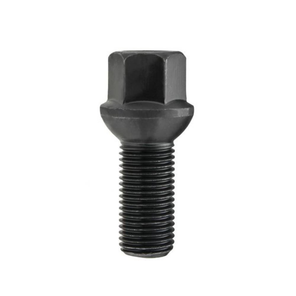 Wheel bolt M14x1.5x28 mm 17 mm hex (Ball seat) Black Wheel bolt M14x1.5x28 mm 17 mm hex (Ball seat) Black