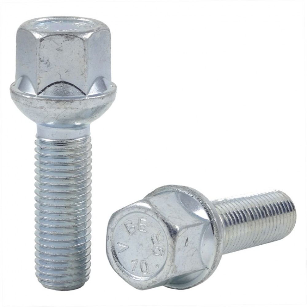 Wheel bolt M12x1.5x35 mm 17 mm hex (Ball seat)