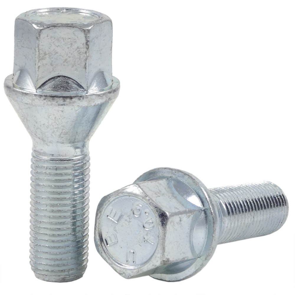 Wheel bolt M12x1.25x28 mm 17 mm hex (Conical)