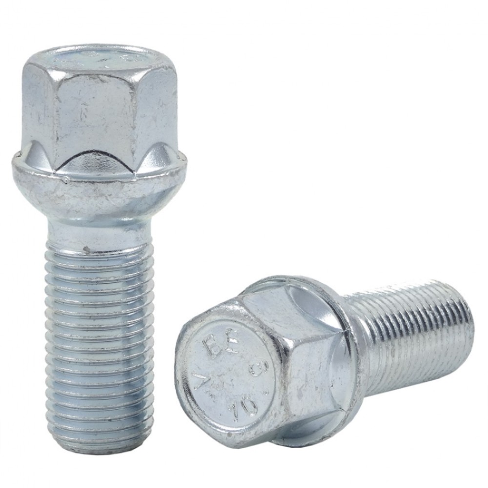 Wheel bolt M14x1.5x30 mm 17 mm hex (Ball seat R14)