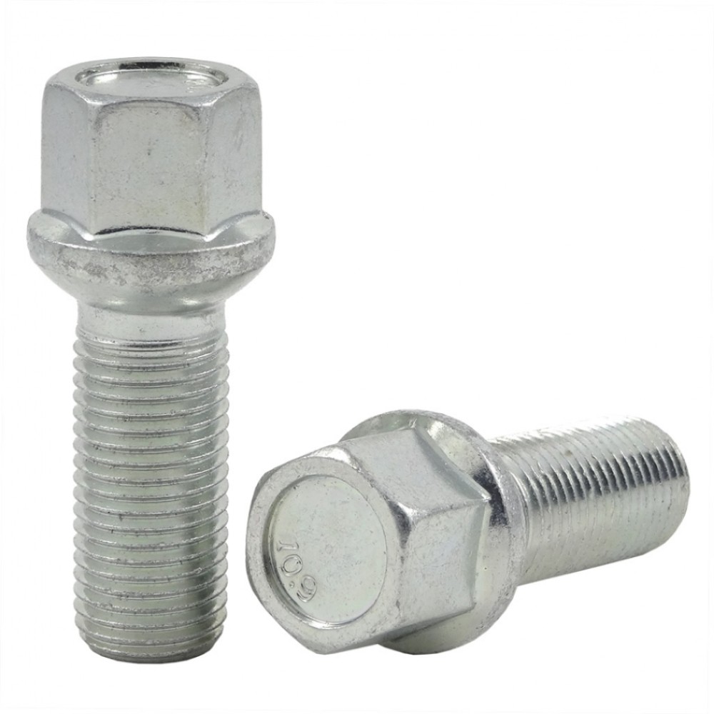 Wheel bolt M14x1.5x38 mm 17 mm hex (Ball seat R14)