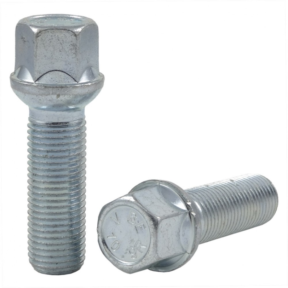 Wheel bolt M14x1.5x40 mm 17 mm hex (Ball seat R14)