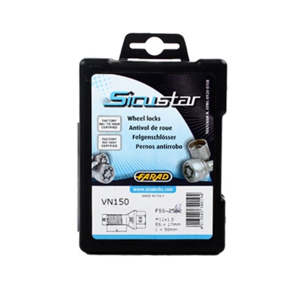 Sicustar VN156 M12x1.5x56 mm — Locking wheel bolts