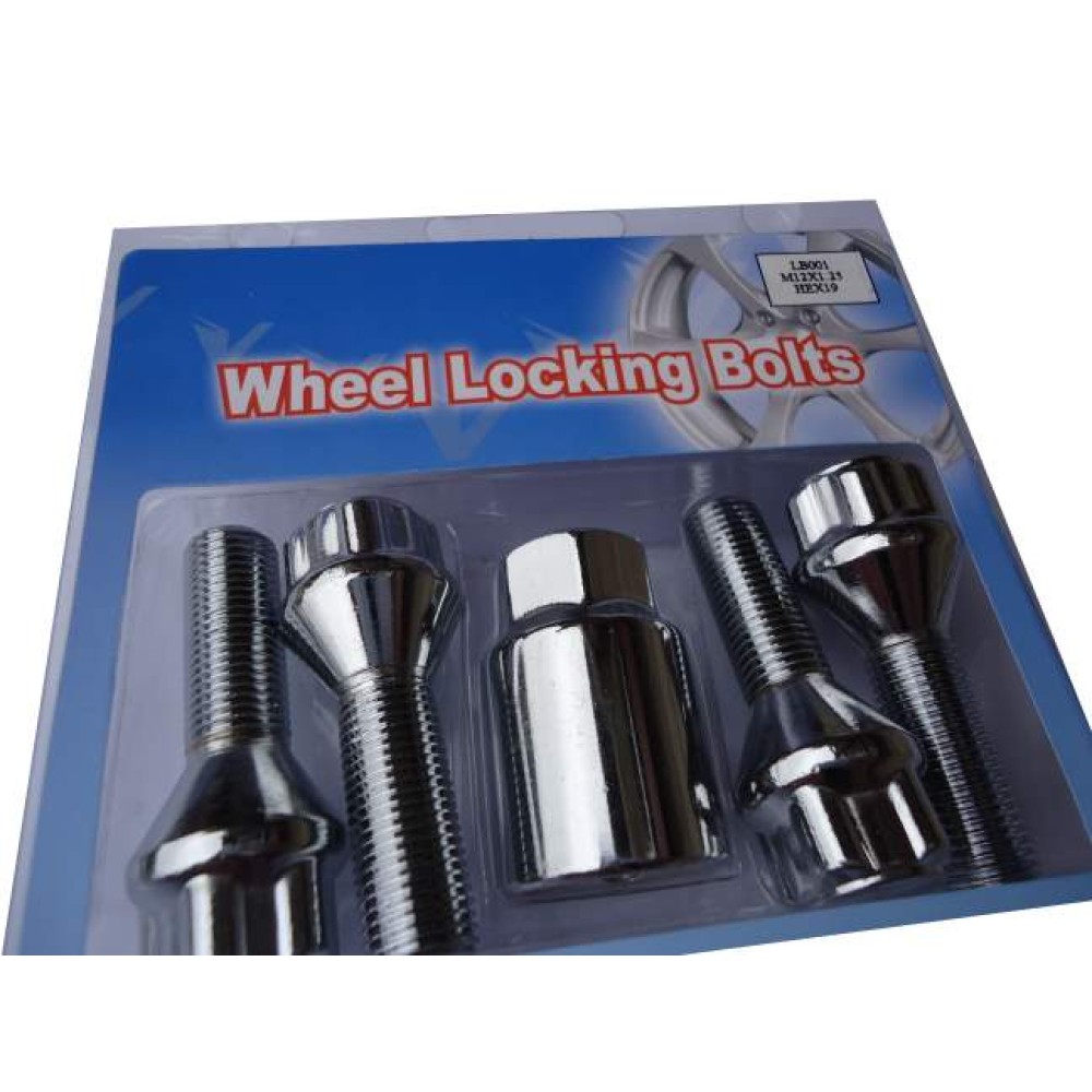 Locking wheel bolts M12x1.25x28 mm
