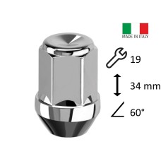 Wheel nut M14x2.0 19 mm hex