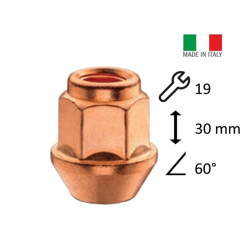 Wheel nut M14x1.5 Copper-coloured