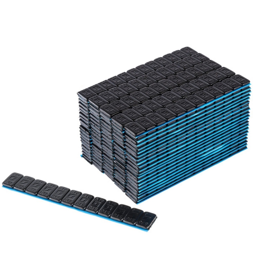 Adhesive wheel balancing weights 5/5 g Painted (Black) (100 pcs)