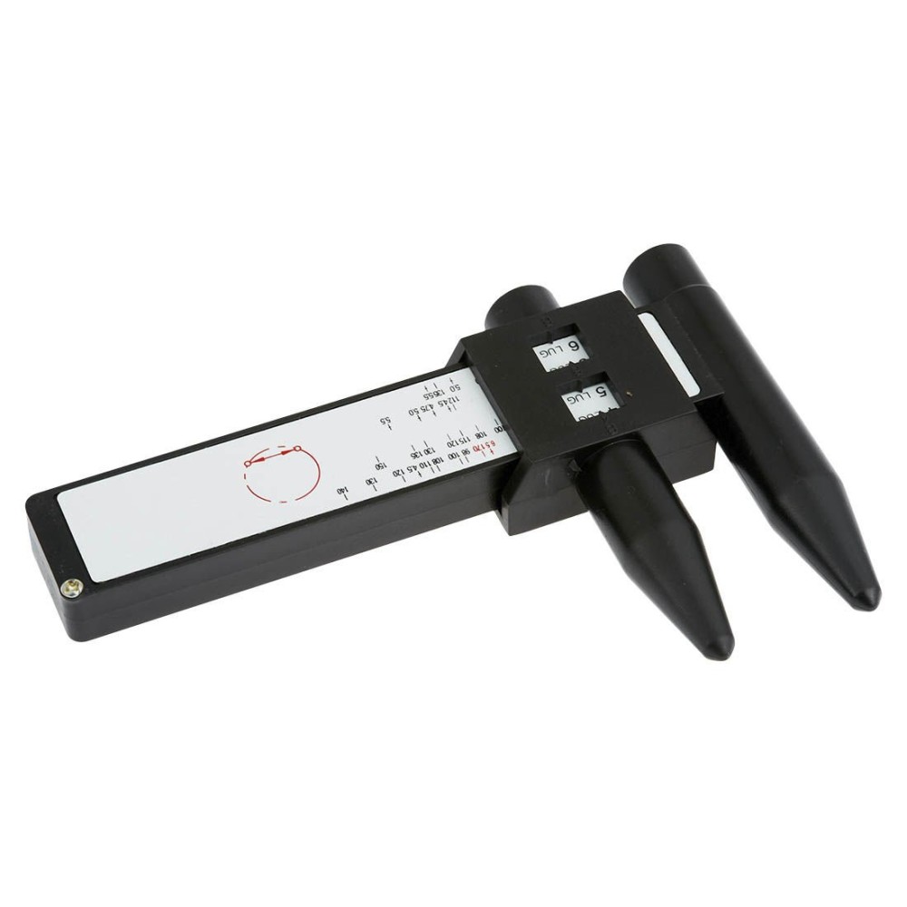 Wheel bolt pattern gauge