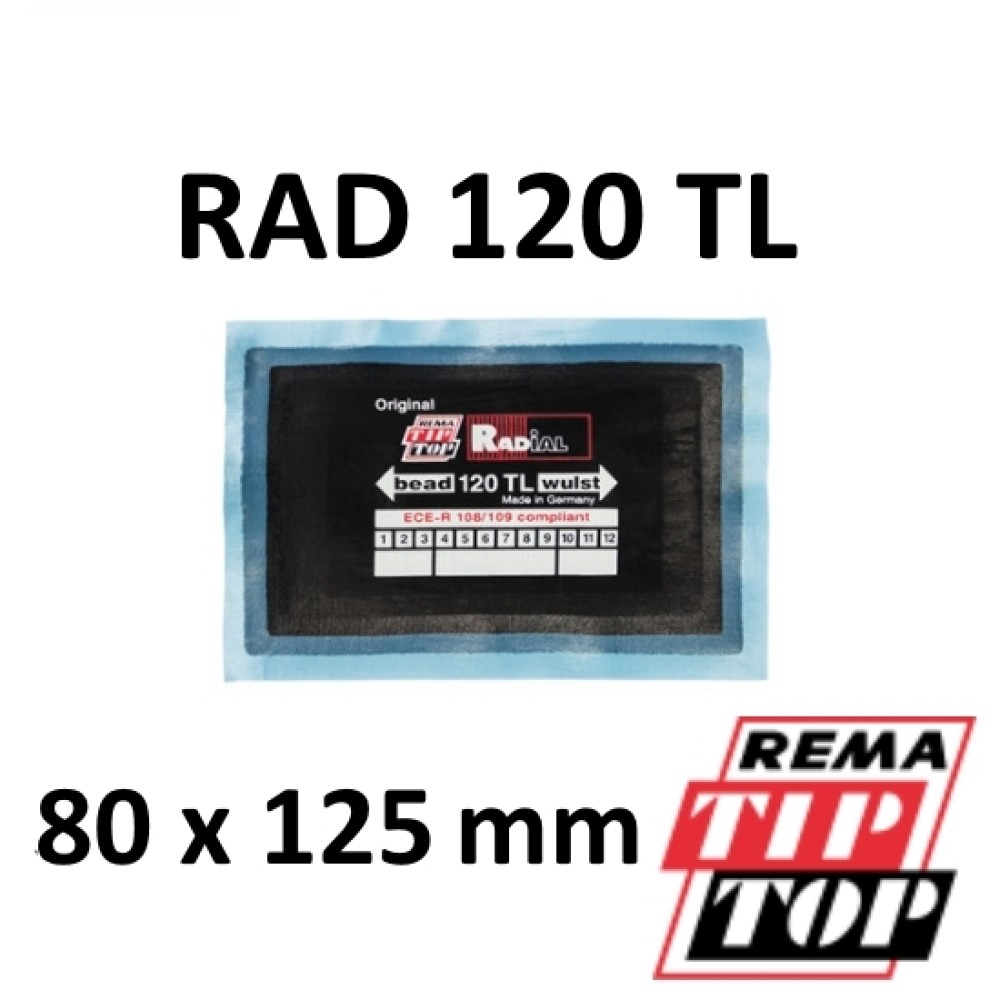 Radial tyre repair patch TipTop 120TL