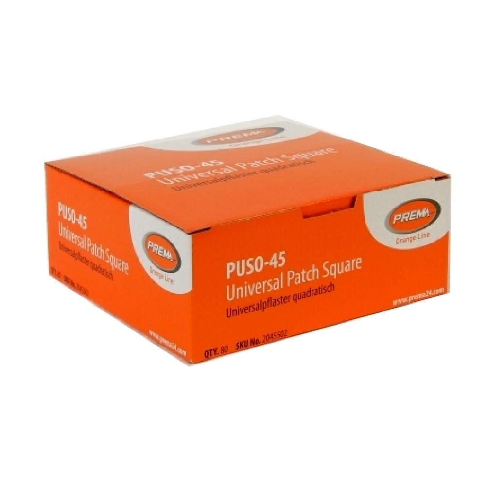 Universal tyre repair patch Prema 55x55 mm (Box 80 pcs)