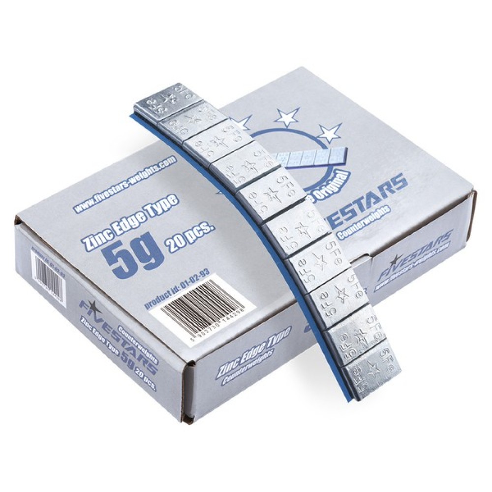 Adhesive wheel balancing weights 5+5 g (20 pcs)